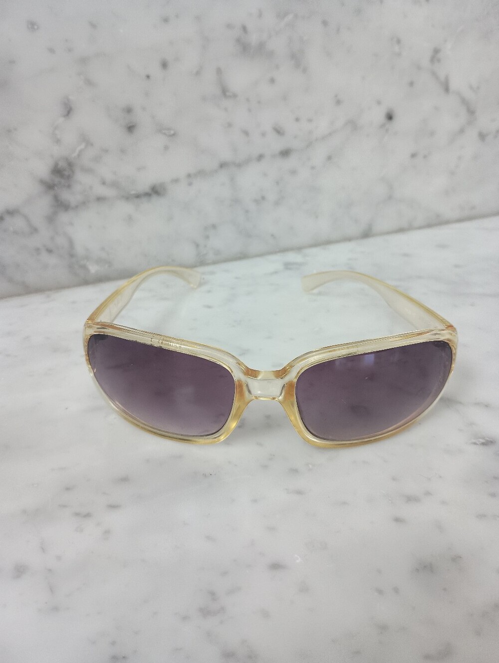 Rare Vintage 70s/80s Halston x Colors in Optics Transparent Sunglasses H426 XT